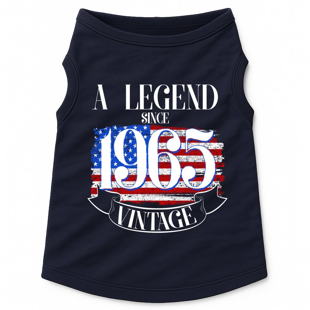 Vintage Usa Flag A Legend Since 1965 60th Birthday Doggie Tank