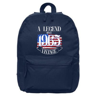 Vintage Usa Flag A Legend Since 1965 60th Birthday 16 in Basic Backpack