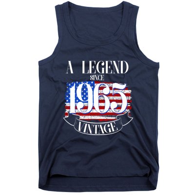 Vintage Usa Flag A Legend Since 1965 60th Birthday Tank Top