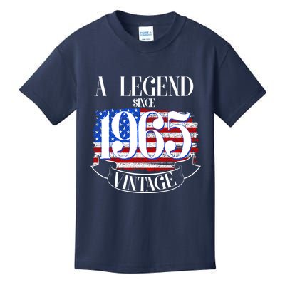 Vintage Usa Flag A Legend Since 1965 60th Birthday Kids T-Shirt