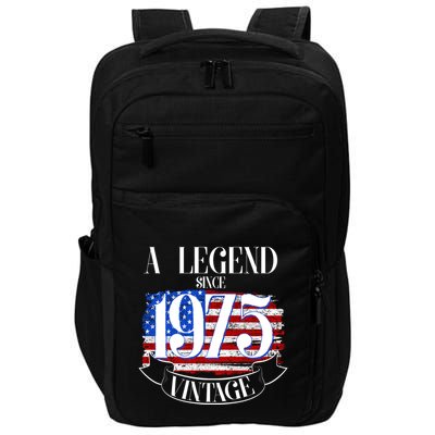 Vintage Usa Flag A Legend Since 1975 50th Birthday Impact Tech Backpack