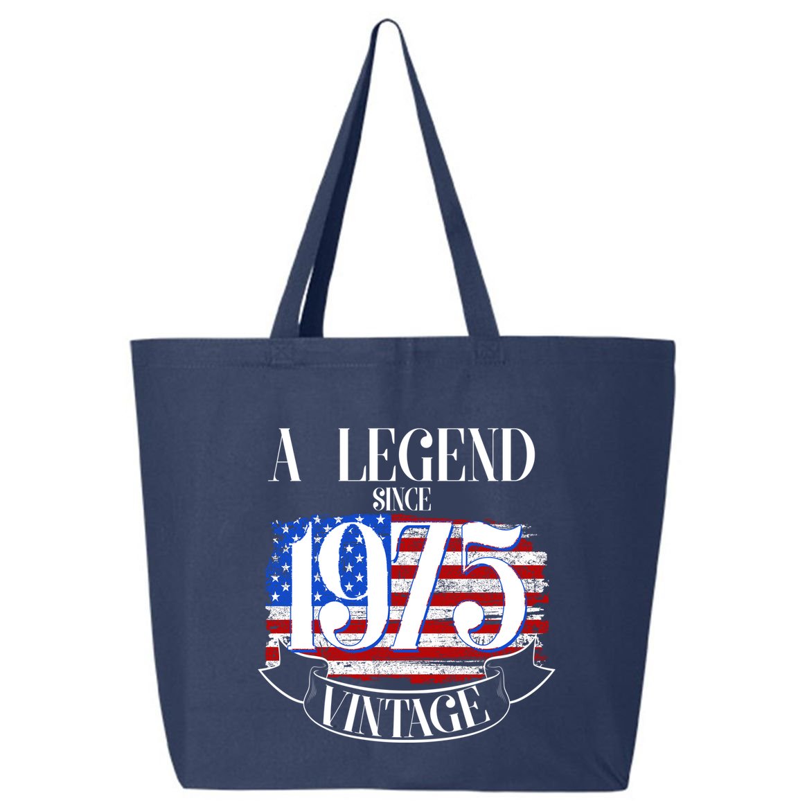 Vintage Usa Flag A Legend Since 1975 50th Birthday 25L Jumbo Tote