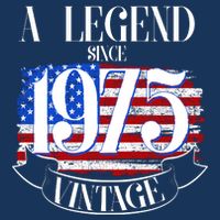 Vintage Usa Flag A Legend Since 1975 50th Birthday Baby Bodysuit