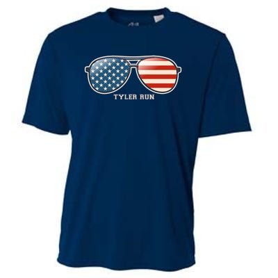 Vintage Us Flag Sunglasses Cooling Performance Crew T-Shirt