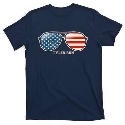 Vintage Us Flag Sunglasses T-Shirt