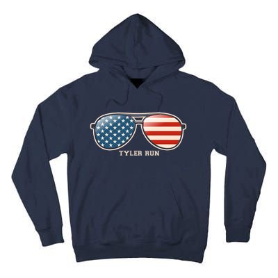 Vintage Us Flag Sunglasses Tall Hoodie