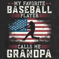 Vintage Usa Flag Design My Favorite Baseball Player Grandpa Gift Beanie