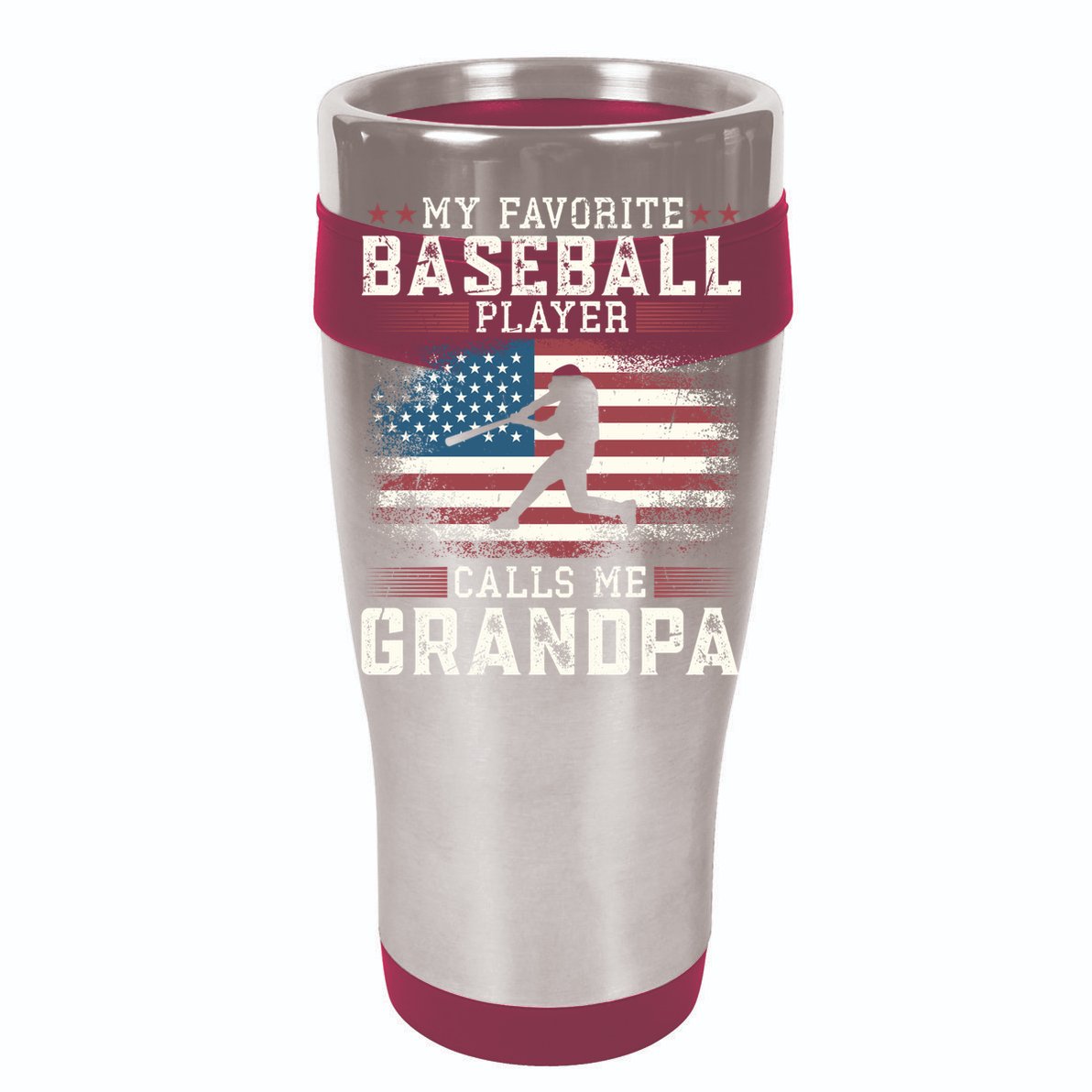 Vintage Usa Flag Design My Favorite Baseball Player Grandpa Gift Cooling Performance Long Sleeve Crew