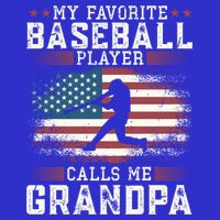 Vintage Usa Flag Design My Favorite Baseball Player Grandpa Gift Womens Tank Top