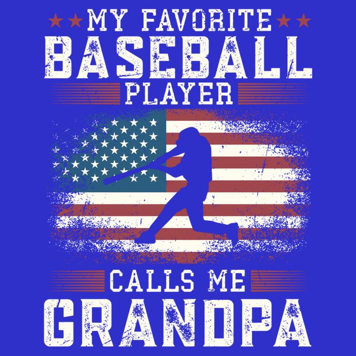 Vintage Usa Flag Design My Favorite Baseball Player Grandpa Gift Kids Hoodie