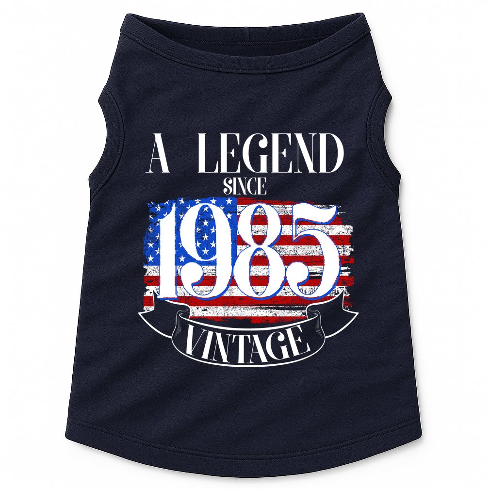 Vintage Usa Flag A Legend Since 1985 40th Birthday Doggie Tank