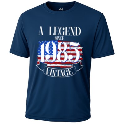 Vintage Usa Flag A Legend Since 1985 40th Birthday Performance Shirt
