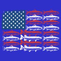 Vintage Usa Fish American Flag Fishing Patriotic Fisher Cool Gift T-Shirt