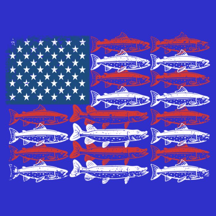 Vintage Usa Fish American Flag Fishing Patriotic Fisher Cool Gift T-Shirt