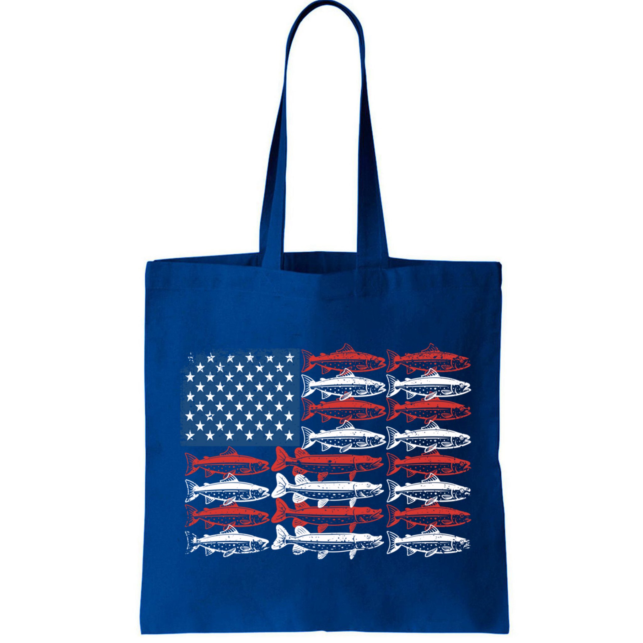 Vintage Usa Fish American Flag Fishing Patriotic Fisher Cool Gift Bag