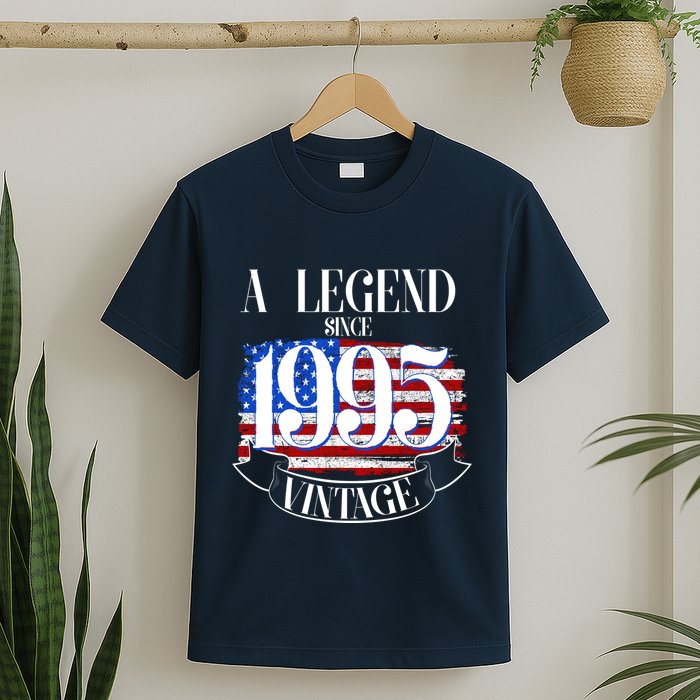 Vintage Usa Flag A Legend Since 1995 30th Birthday T-Shirt