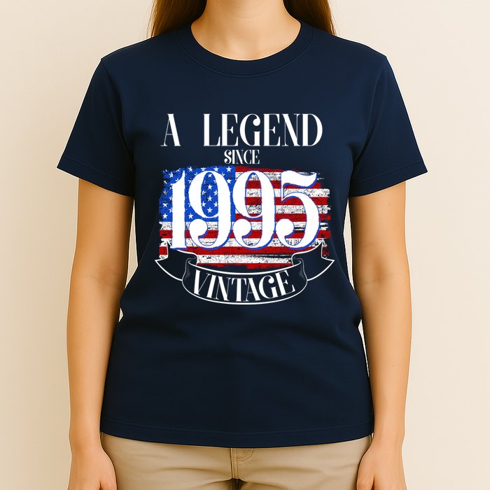 Vintage Usa Flag A Legend Since 1995 30th Birthday T-Shirt
