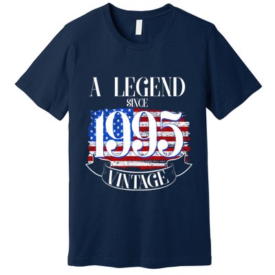 Vintage Usa Flag A Legend Since 1995 30th Birthday Premium T-Shirt