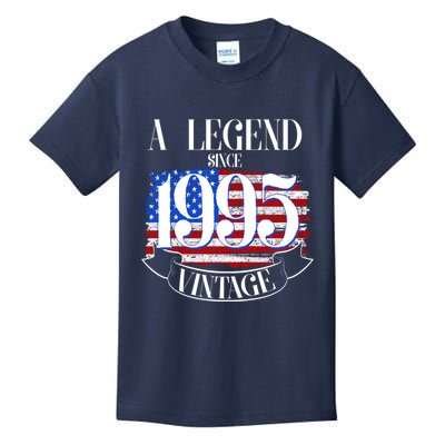 Vintage Usa Flag A Legend Since 1995 30th Birthday Kids T-Shirt
