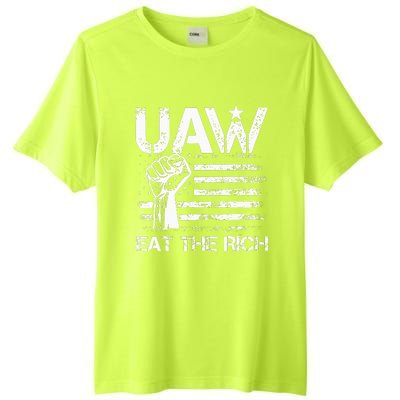 Vintage US Flag UAW Strong & Proud Union Gear Tall Fusion ChromaSoft Performance T-Shirt