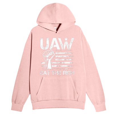 Vintage US Flag UAW Strong & Proud Union Gear Urban Pullover Hoodie