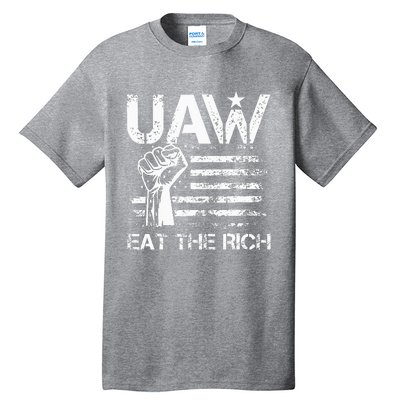 Vintage US Flag UAW Strong & Proud Union Gear Tall T-Shirt