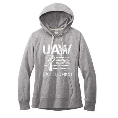 Vintage US Flag UAW Strong & Proud Union Gear Women's Fleece Hoodie