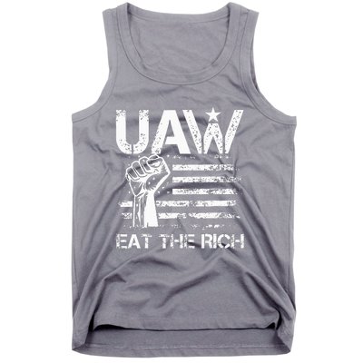 Vintage US Flag UAW Strong & Proud Union Gear Tank Top