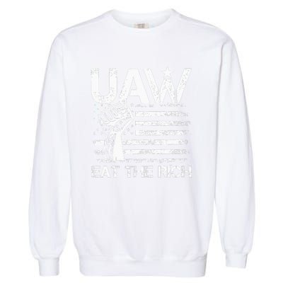 Vintage US Flag UAW Strong & Proud Union Gear Garment-Dyed Sweatshirt