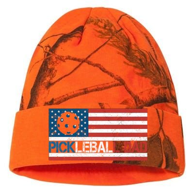 Vintage Us Flag Pickleball Player Design Paddleball Lover Gift Kati Licensed 12" Camo Beanie