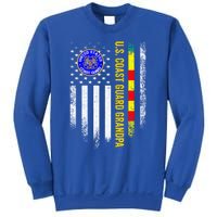 Vintage Usa Flag Proud Coast Guard Vietnam Veteran Grandpa Gift Sweatshirt