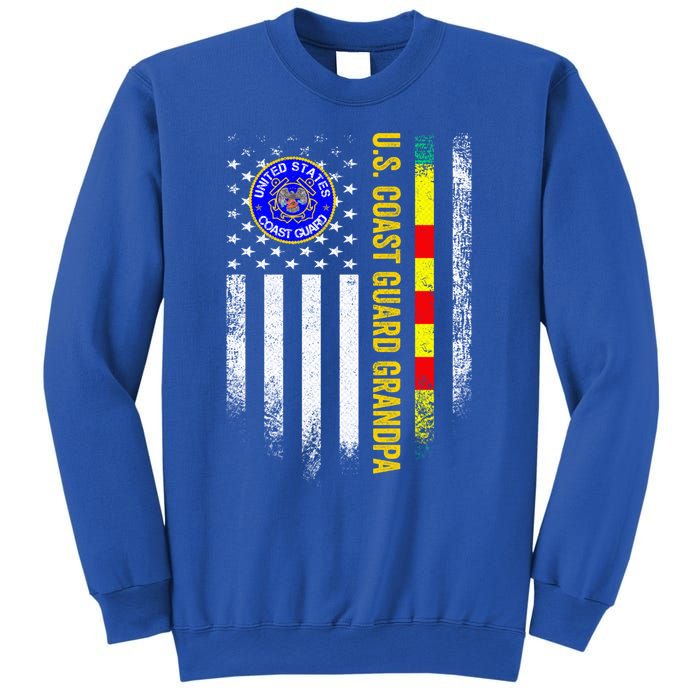 Vintage Usa Flag Proud Coast Guard Vietnam Veteran Grandpa Gift Sweatshirt