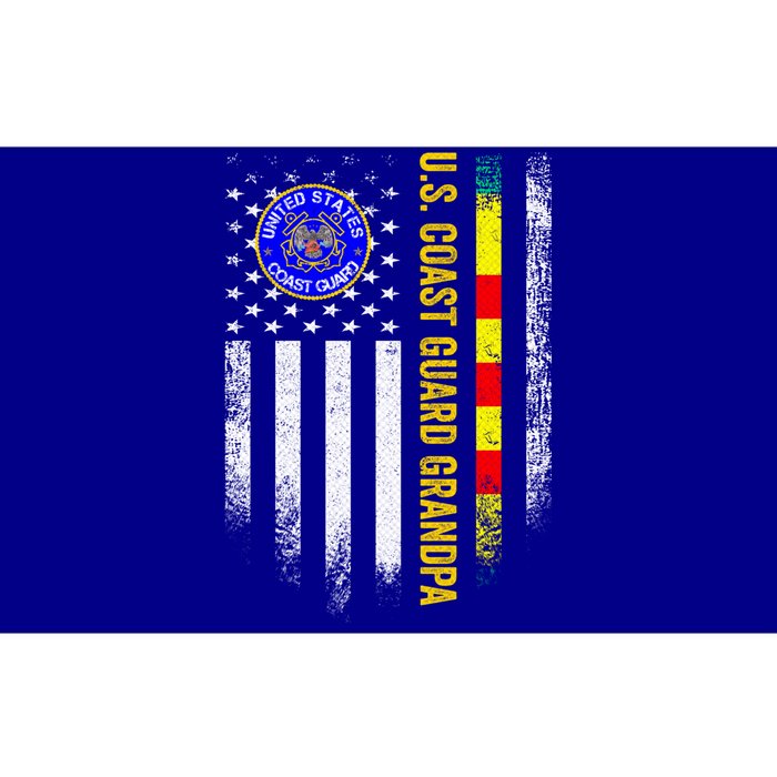 Vintage Usa Flag Proud Coast Guard Vietnam Veteran Grandpa Gift Bumper Sticker