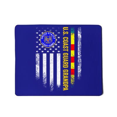 Vintage Usa Flag Proud Coast Guard Vietnam Veteran Grandpa Gift Mousepad