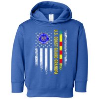 Vintage Usa Flag Proud Coast Guard Vietnam Veteran Grandpa Gift Toddler Hoodie