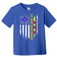 Vintage Usa Flag Proud Coast Guard Vietnam Veteran Grandpa Gift Toddler T-Shirt