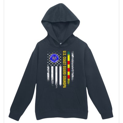 Vintage Usa Flag Proud Coast Guard Vietnam Veteran Grandpa Gift Urban Pullover Hoodie