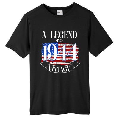 Vintage Usa Flag A Legend Since 1944 80th Birthday Tall Fusion ChromaSoft Performance T-Shirt