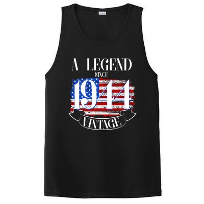 Vintage Usa Flag A Legend Since 1944 80th Birthday PosiCharge Competitor Tank