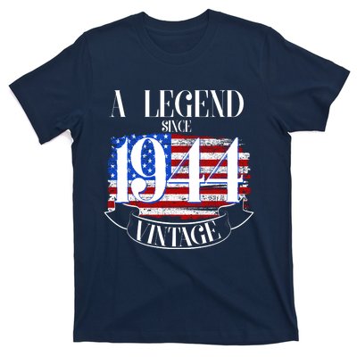 Vintage Usa Flag A Legend Since 1944 80th Birthday T-Shirt