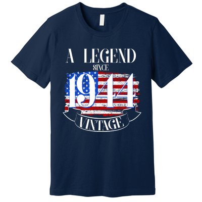 Vintage Usa Flag A Legend Since 1944 80th Birthday Premium T-Shirt