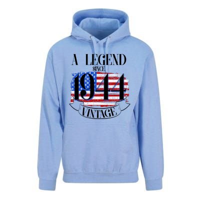 Vintage Usa Flag A Legend Since 1944 80th Birthday Unisex Surf Hoodie