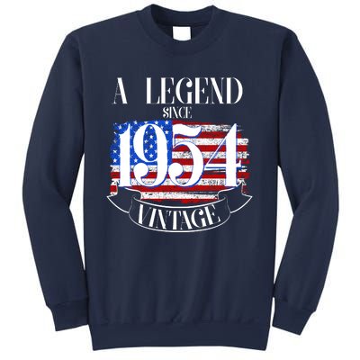 Vintage Usa Flag A Legend Since 1954 70th Birthday Sweatshirt