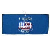 Vintage Usa Flag A Legend Since 1954 70th Birthday Large Microfiber Waffle Golf Towel