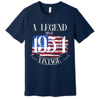 Vintage Usa Flag A Legend Since 1954 70th Birthday Premium T-Shirt