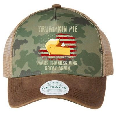 Vintage Usa Flag Trumpkin Pie Make Thanksgiving Great Again Legacy Tie Dye Trucker Hat