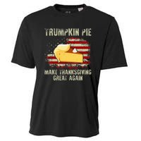 Vintage Usa Flag Trumpkin Pie Make Thanksgiving Great Again Cooling Performance Crew T-Shirt