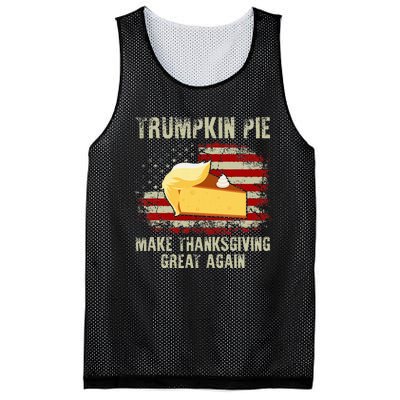 Vintage Usa Flag Trumpkin Pie Make Thanksgiving Great Again Mesh Reversible Basketball Jersey Tank