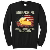 Vintage Usa Flag Trumpkin Pie Make Thanksgiving Great Again Tall Sweatshirt