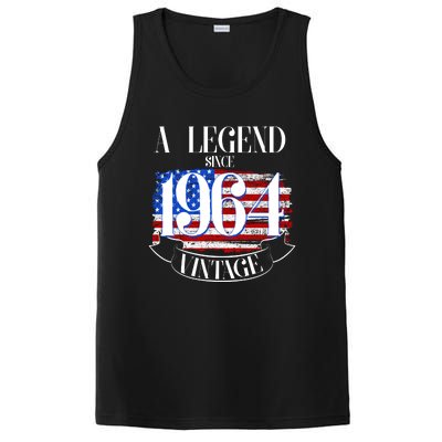 Vintage Usa Flag A Legend Since 1964 60th Birthday PosiCharge Competitor Tank